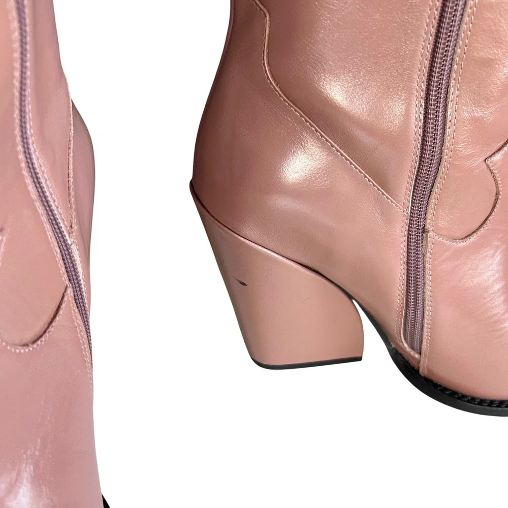 Jeffrey Campbell Over the Knee Western Boot size 10 Amiga Rose Pink Tall Pointy